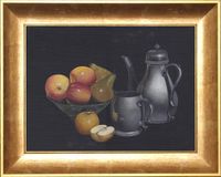 pewter and fruit
